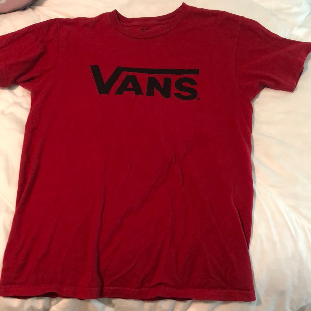 dark red vans shirt